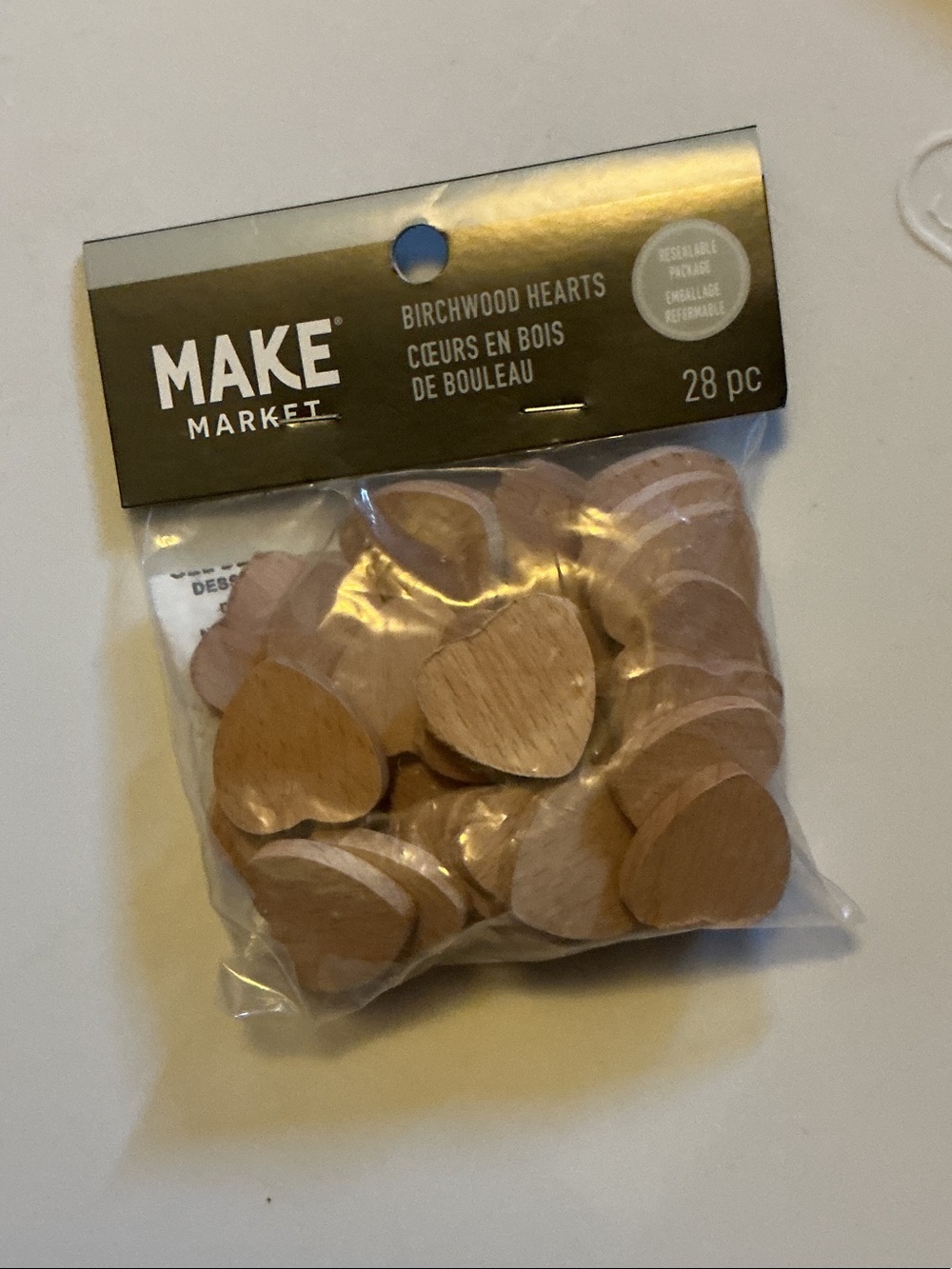 Makers Market Birchwood Heart Cutouts - Natural Wood Tone